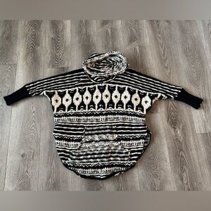 Philosophy Black and Cream Patterned Sweater